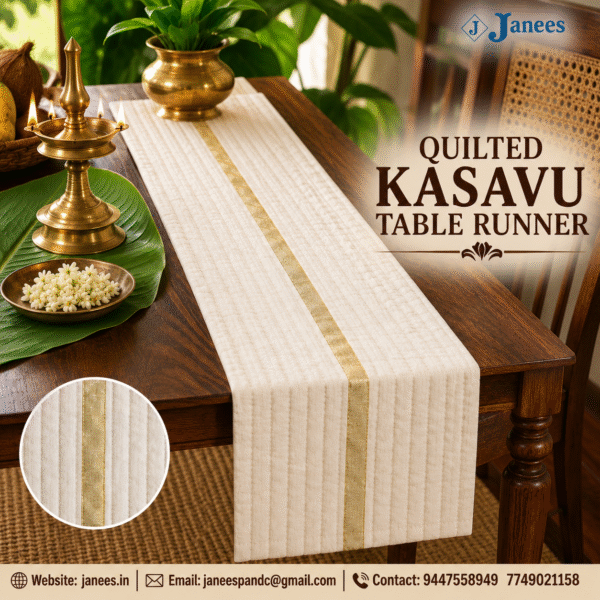 QUILTED KASAVU TABLE RUNNER