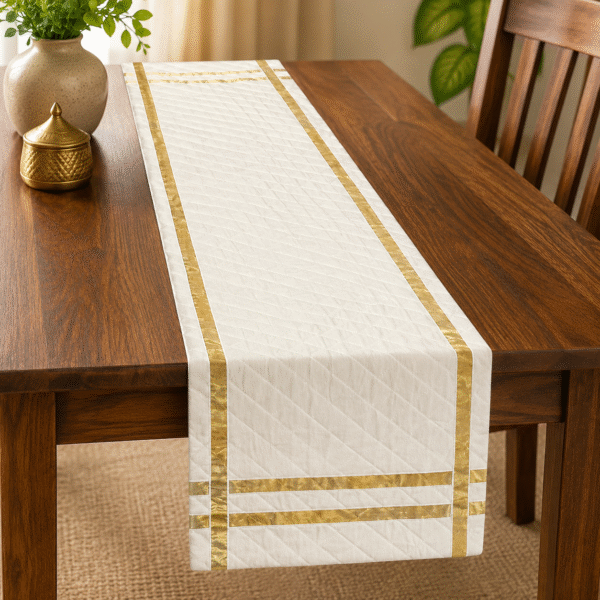 QUILTED KASAVU TABLE RUNNER